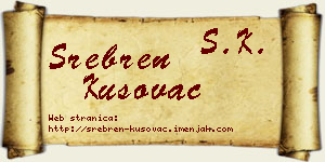 Srebren Kusovac vizit kartica